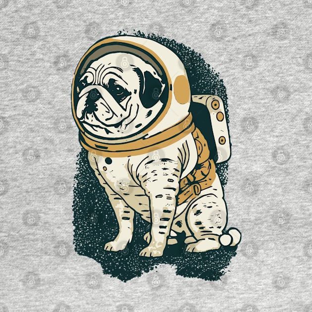 Pug Astronaut by Huhnerdieb Apparel